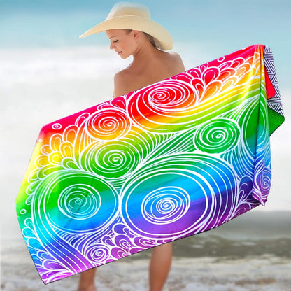 Elite Trend Microfiber Beach Towel - Extra Large 78x35 Inch Sand Free Quick Dry for Travel, Swimming, Pool, Yoga, Hiking, Camping – Lightweight Fast Drying Microfiber Towel Compact for Adults