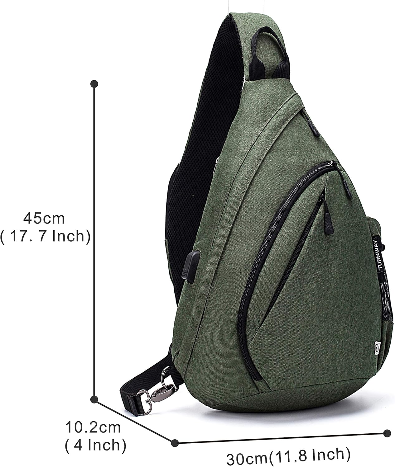 Water-Proof Sling bag/Crossbody Backpack/Shoulder Bag with USB Charging Port for Travel, Hiking, Cycling, Camping