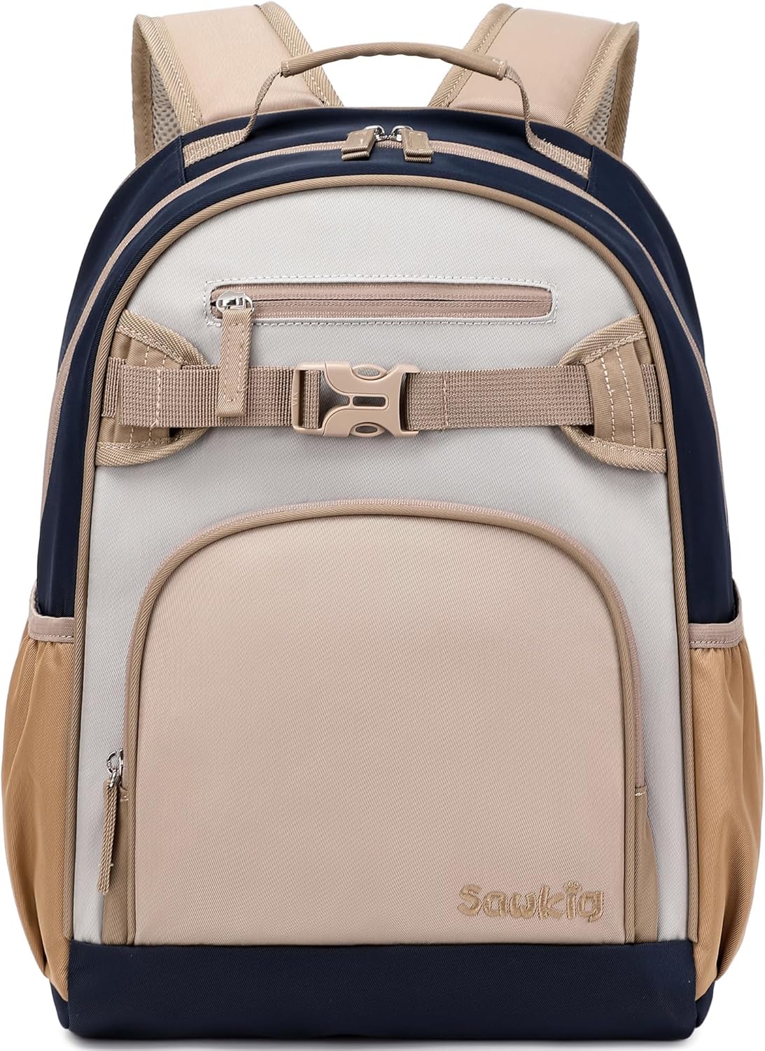 Lightweight Kids Backpack for School Kindergarten Elementary Backpacks for Boys Ages 6-8-10 (Brown Gray)