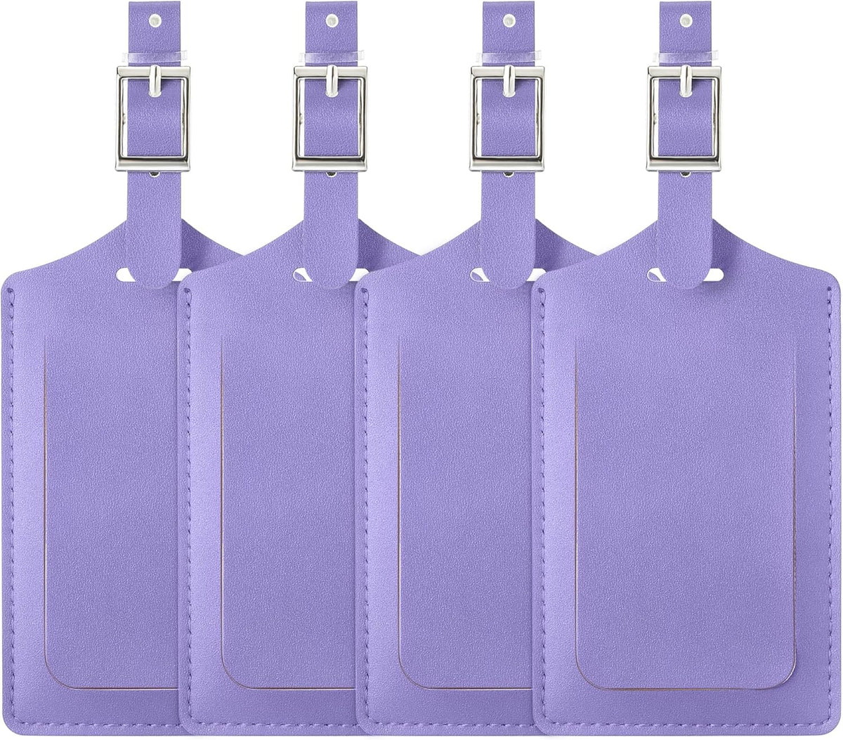 Travelambo Luggage Tags for Suitcases PU Leather Travel Tags Bag Tags Privacy Protection Travel Essentials