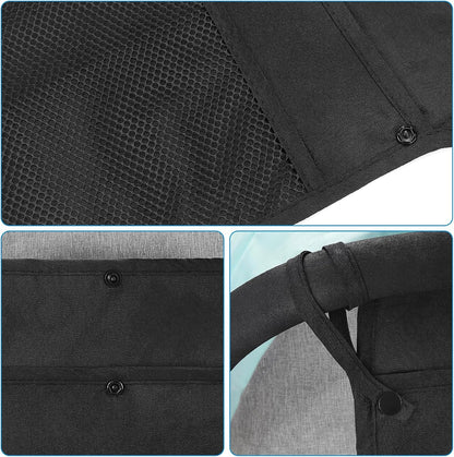 Accmor Universal Stroller Organizer, Mesh Bag Fits for Uppababy, Nuna, Britax, Doona Strollers, Non-Slip Adjustable Stroller Mesh Cargo Net Storage Caddy Accessories