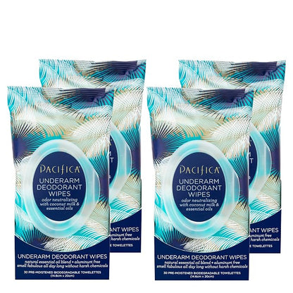 Pacifica Beauty Coconut Milk & Essential Oils Underarm Deodorant Wipes by PacificaBeauty