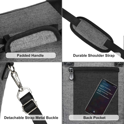 Tirrinia 6 Bottle Wine Cooler Bag - Insulated Padded Portable Versatile Wine Gift Carrier Tote Bag for Travel, BYOB Restaurant, Wine Tasting, Party, Pecfect Gift for Wine Lover, Grey