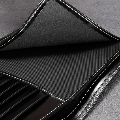 HISCOW Italian Leather Passport Holder for Travel - RFID Blocking Wallet Cover with Secure Organizer for Men & Women, US & Foreign Trips, Antiqued Black