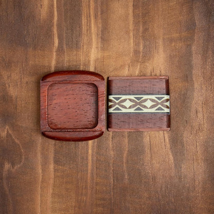 1pcs Handcrafted Wooden Pill Case for Purse - Elegant Rosewood Pill Box Organizer, Discreet Wallet-Size Storage for Medications, Jewelry & Essentials