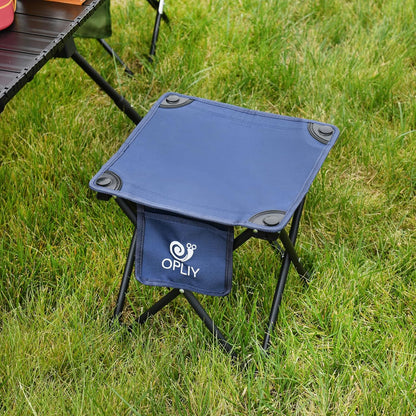 Opliy Camping Stool, Folding Small Chair Portable Camp Stool for Camping Fishing Hiking Gardening and Beach, Camping Seat with Carry Bag (Blue)