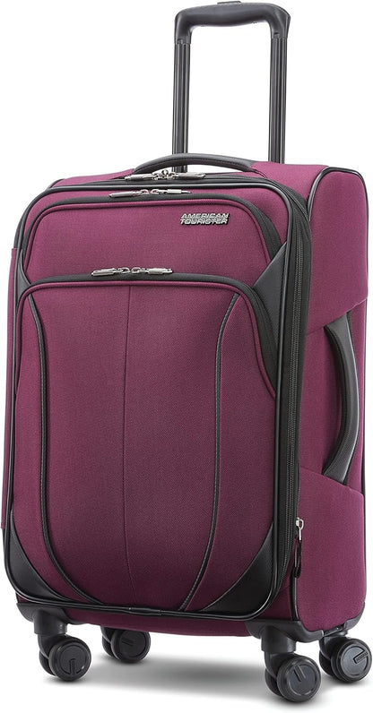 American Tourister 4 KIX 2.0 Expandable Softside Luggage with Spinner Wheels, 20 SPINNER, PURPLE ORCHID