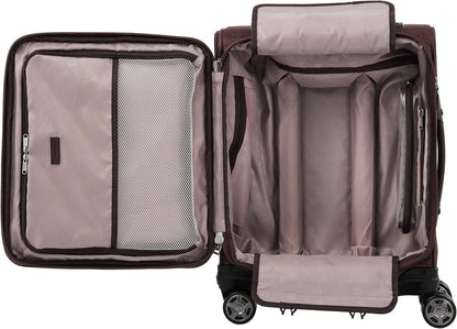 Travelpro Platinum Elite Softside Expandable Carry on Luggage, 8 Wheel Spinner Suitcase, USB Port, Men and Women, International, Bordeaux Red, Carry On 19-Inch