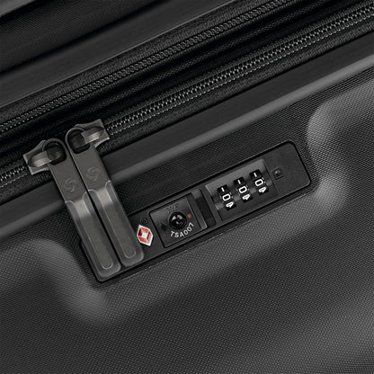Samsonite Elevation Plus - Large Hardside Luggage - Scratch Resistant Polypropylene Shell, RightHeight™ Adjustable Handle, Integrated AirTag Holder, TSA Lock, WetPak™ Compartment - Triple Black