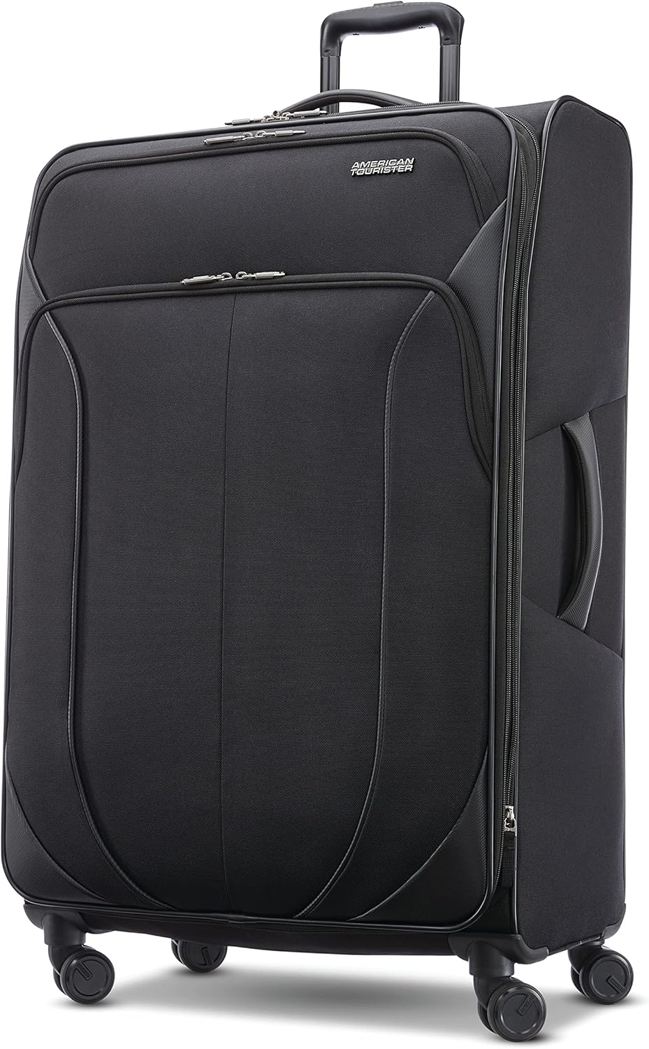 American Tourister 4 KIX 2.0 Expandable Softside Luggage with Spinner Wheels, 28 SPINNER, BLACK