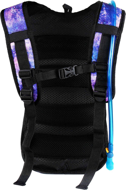 Sojourner Hydration Pack, Hydration Backpack - Water Backpack with 2l Hydration Bladder, Festival Essential - Rave Hydration Pack Hydropack Hydro for Hiking, Running, Biking, Festival Gear