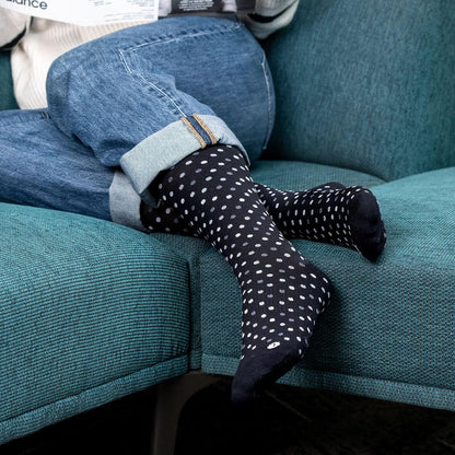 Medical Grade Compression Socks for Men & Women 15-20 mmHg by OrthoSleeve (Black Polka Dot, Small)