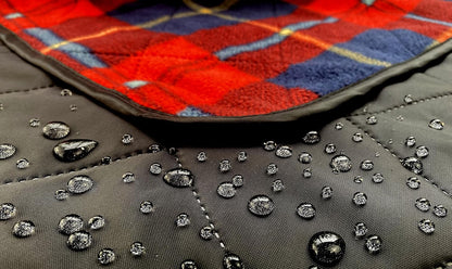 DOWN UNDER OUTDOORS Large Waterproof Windproof Extra Thick 350 GSM Quilted Fleece, or Sherpa Stadium Blanket