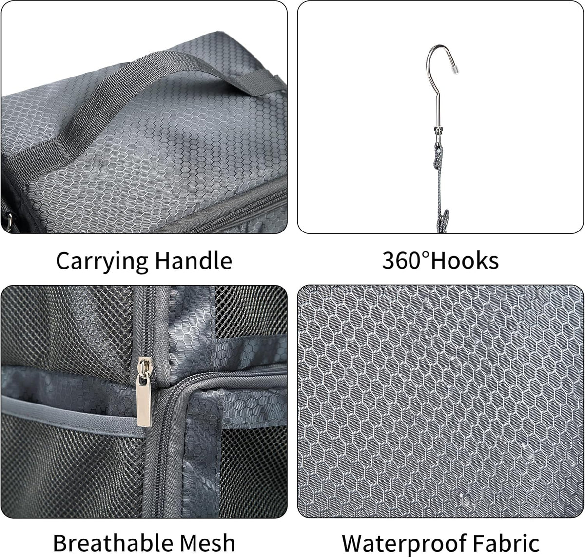 Suitcase Organizer Travel Bags Organizer for Luggage Compression Hanging Packing Cubes for Travel Carry on Closet (Bag Only)