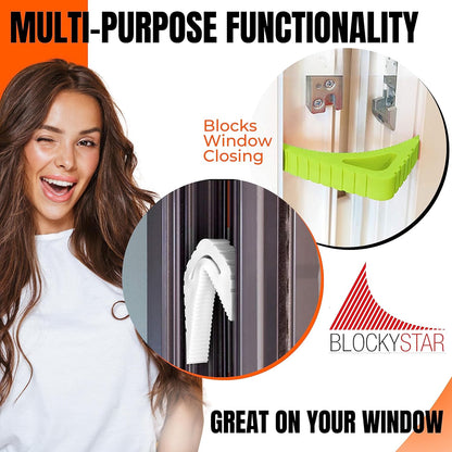 Door Stopper & Window Stopper, Rubber Door Stop Flexible, Door Wedge Stopper Award Winning, Decorative Door Stoppers for Bottom of Door Security, Colorful Doorstop Large Door Stopper Wedge