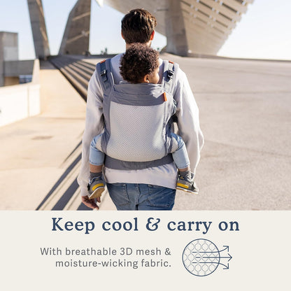 Beco Toddler Carrier - Breathable 3D Mesh Front-Carry & Backpack Style Carrier with Tall Supportive Back and Ergonomic extra-wide Seat to accomodate children from 18months (20-60 lbs) - Cool Dark Grey