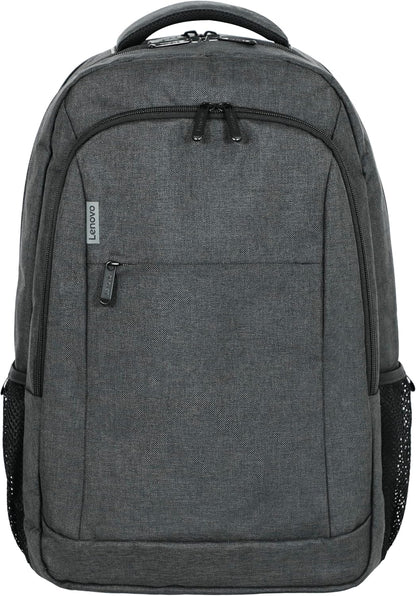 Lenovo B325 Laptop Backpack, Grey, 17-Inch, Water-Resistant Travel Backpack with External USB Port, Anti-Theft Design, Luggage Strap, for Men & Women, Perfect for Work, School, and Travel
