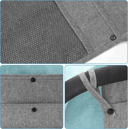 Accmor Universal Stroller Organizer, Mesh Bag Fits for Uppababy, Nuna, Britax, Doona Strollers, Non-Slip Adjustable Stroller Mesh Cargo Net Storage Caddy Accessories