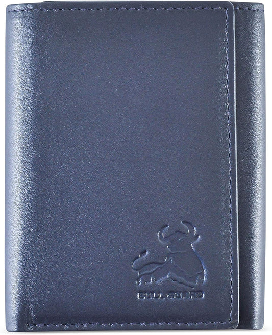 Leather Wallet for Men with RFID Blocking in Mountain Sky Blue