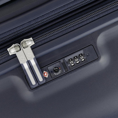 Samsonite Elevation Plus - Large Hardside Luggage - Scratch Resistant Polypropylene Shell, RightHeight™ Adjustable Handle, Integrated AirTag Holder, TSA Lock, WetPak™ Compartment - Midnight Blue