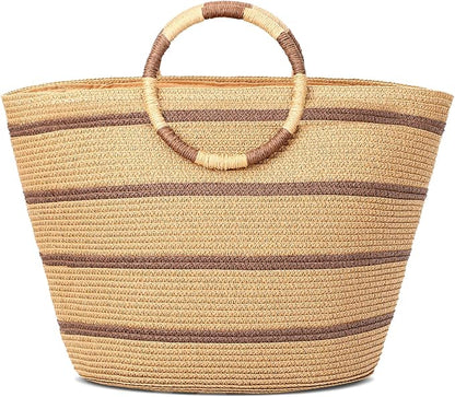 Beach Bags for Women Straw Tote Bag Summer Beach Bag Large Woven Straw Tote for by TOFUNTOY