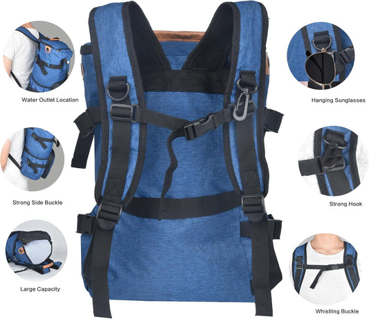 35L Foldable Waterproof Backpack For Outdoor Sports Travel Inside Wet Clothes Compartment Packable For Multiple