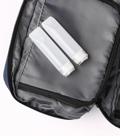 Toiletry Bag for Men & Women with 2 Reusable Bottles | Durable & Stylish Travel Toiletry Bag with Hanging Hook - Ample Storage Hanging Toiletry Bag