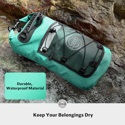 STOVER 5/10/25/30/40/55L Waterproof Backpack- Floating Dry Bag for Kayaking, Travel, Beach, Hiking, & Camping, Men/Women