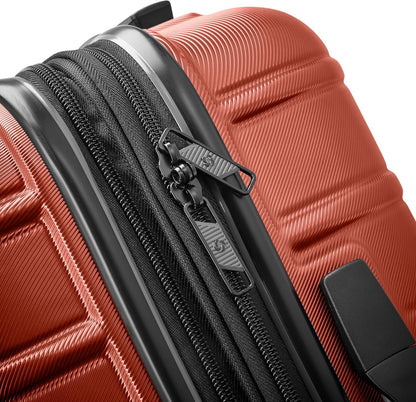 Samsonite Omni 2 Hardside Expandable Luggage with Spinner Wheels, 2-Piece Set (19/24), Brick Orange