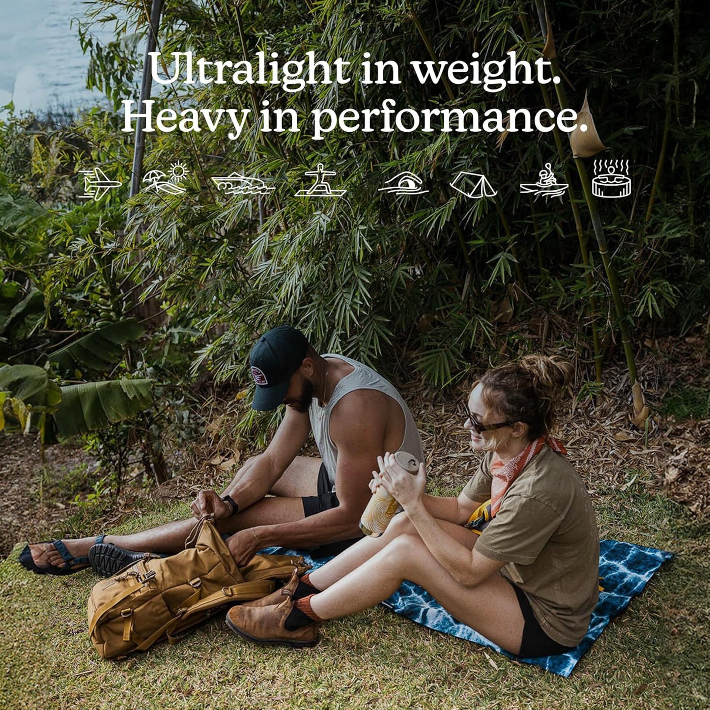 Nomadix Ultralight Towel - Quick Dry & Super Lightweight - Perfect As A Pack Towel to Save On Space - Made with Recycled Materials - Agua Blue - 30x54