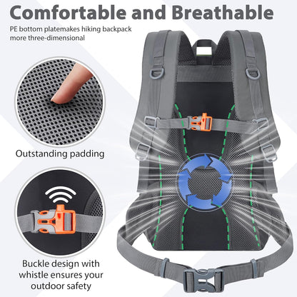 Hiking Backpack 30L Lightweight Travel Daypack Small Day Pack for Men Women Outdoor Camping Backpacking, Army Green