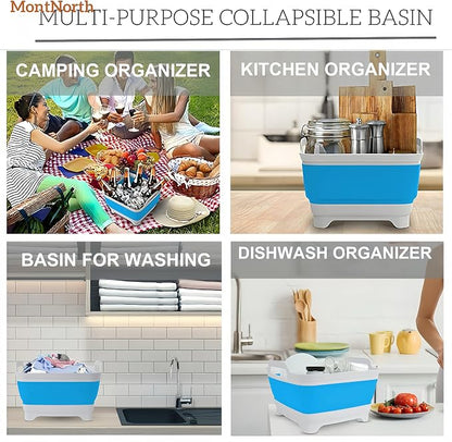 Collapsible Wash Basin 9L, Foldable Dish Tub - Image 8