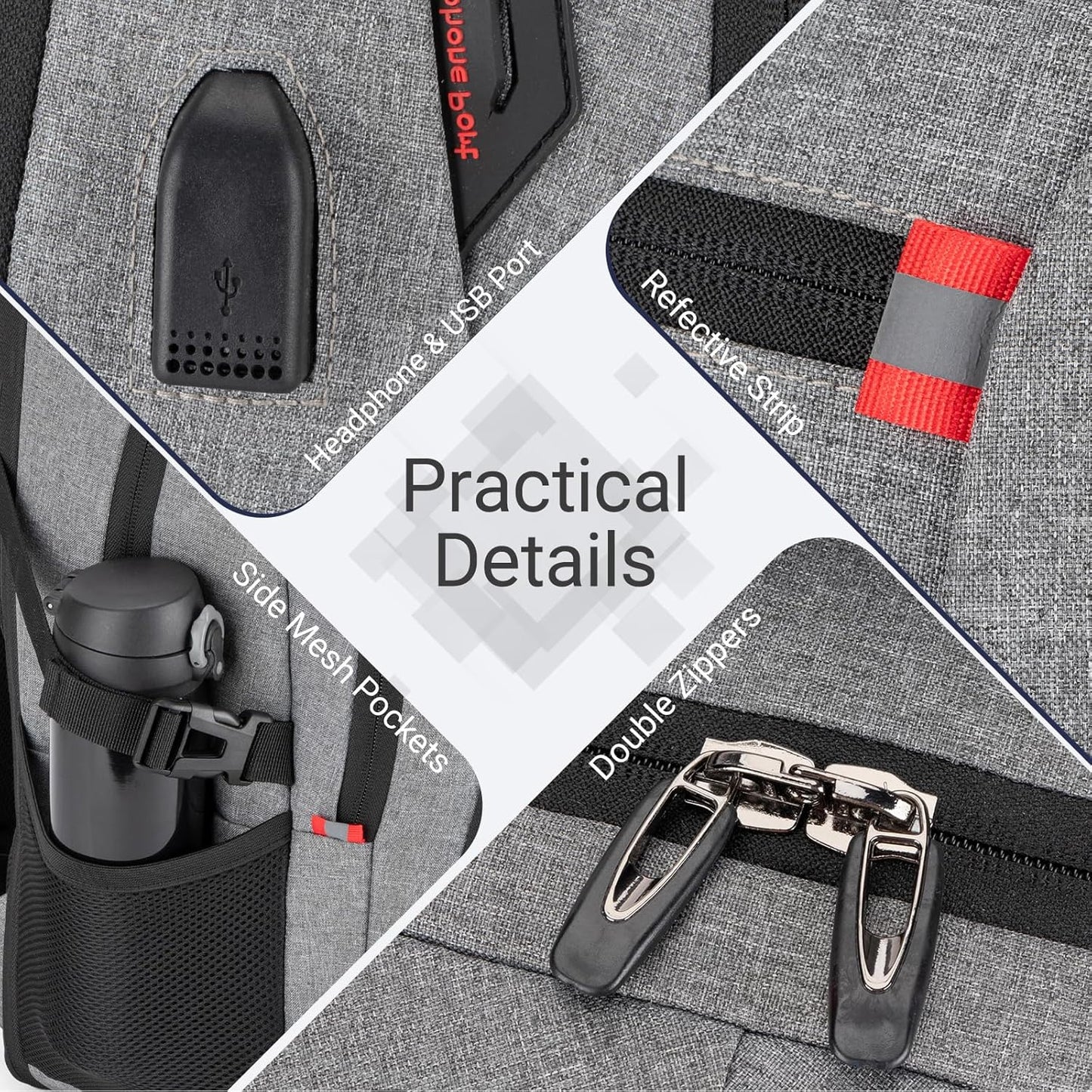 48L Expandable Laptop Backpack, Anti-thief Travel Backpack with USB Charging Port, Airline Approved Business Waterproof Carry on Luggage, Fits 17.3" Laptop for Men Women