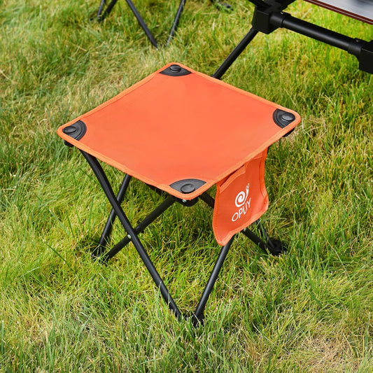 Opliy Camping Stool, Folding Small Chair Portable Camp Stool for Camping Fishing Hiking Gardening and Beach, Camping Seat with Carry Bag (Orange)
