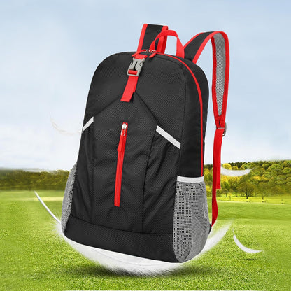 25L Hiking Backpack Foldable Sports Daypack Camping Collapsible Bag Water Repellent Lightweight Travel Men Women (Black)