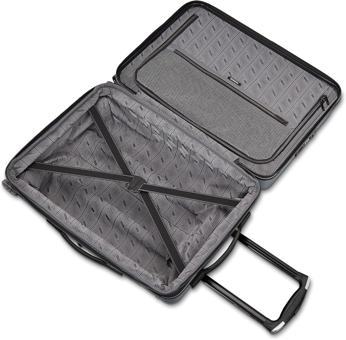 Samsonite Omni 2 Pro Hardside Expandable Luggage with Spinner Wheels, PRO 2PC SET (CO/M), Arctic Silver