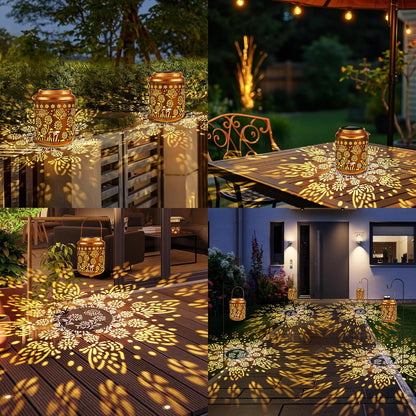 Brizled Butterfly Solar Lantern Lights 2 Pack, Warm White Christmas/Birthday Gift for Women Mom Grandma, Waterproof Hanging Solar Butterfly Lights, LED Lanterns for Garden Patio Path Tabletop Decor