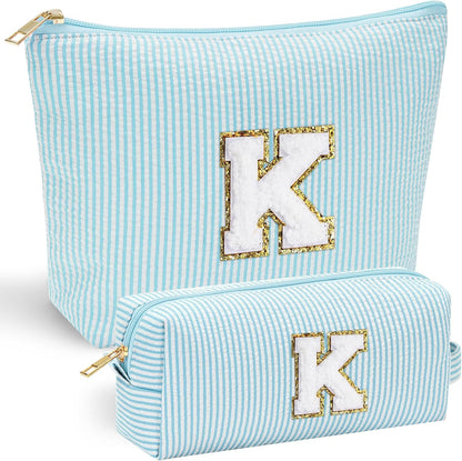 YOOLIFE Teen Girl Gifts Trendy Stuff | Cute Makeup Bag for Girls - Cosmetic Bags for Women | Initial Make Up Bag | Personalized Gifts for Women Friends | Skin Care Bag | Christmas Gifts for Girls K