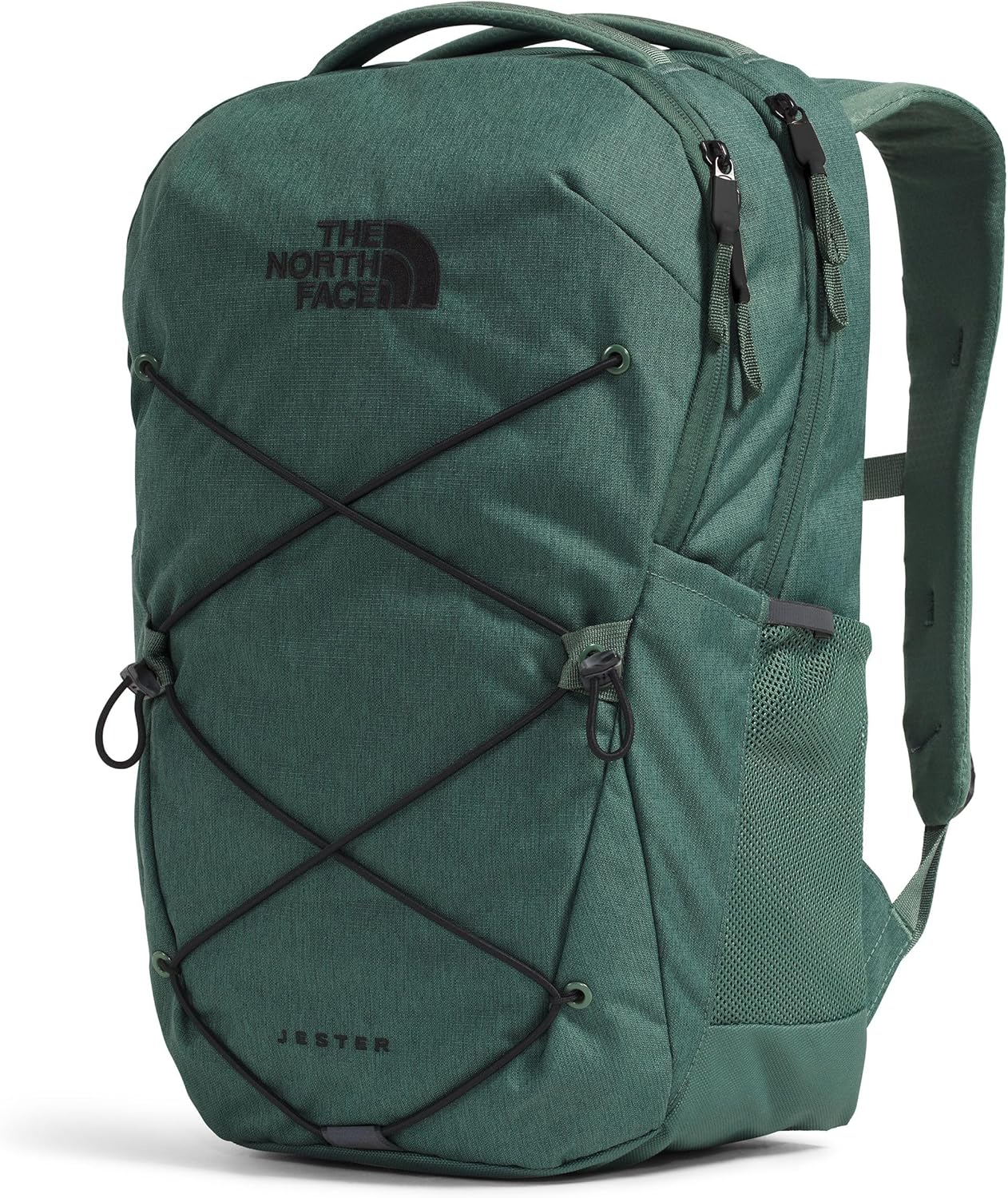 THE NORTH FACE Jester Everyday Laptop Backpack | Commuter Daypack with Water Repellent Finish, 16" Laptop Sleeve, Huge Main Compartment, Duck Green Dark Heather/TNF Black, One Size