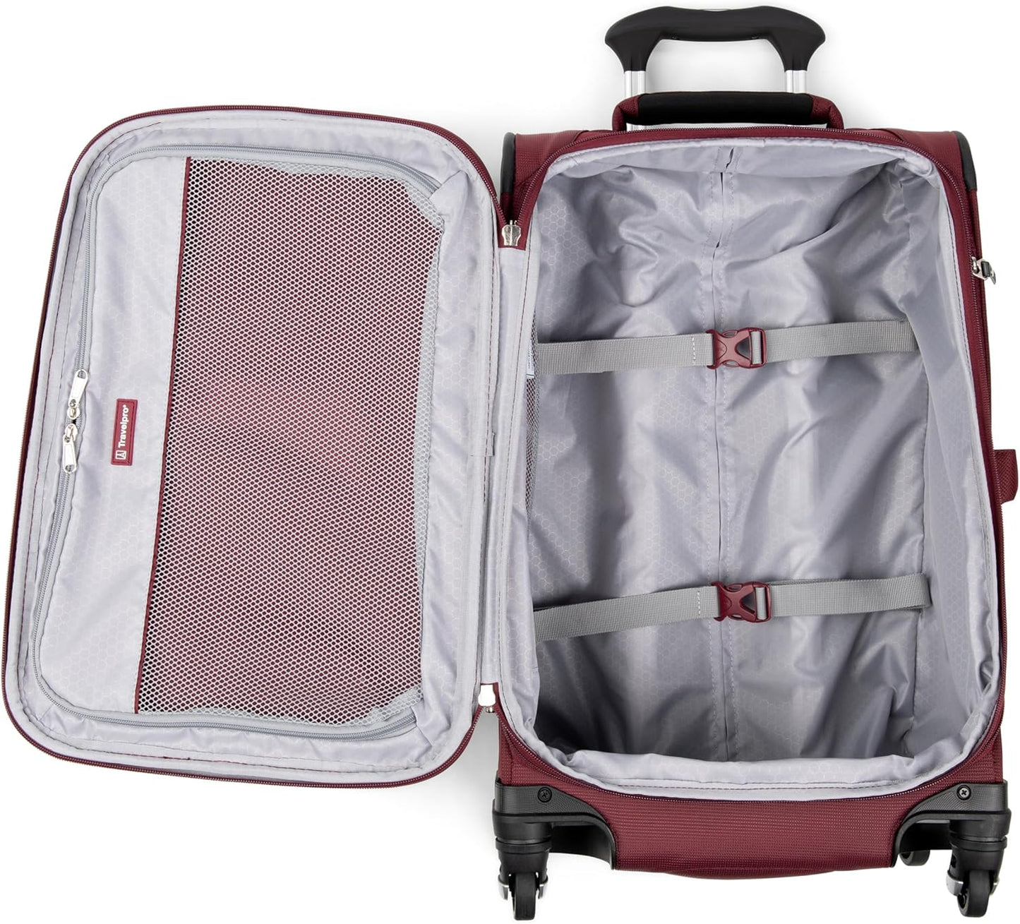 Travelpro Maxlite 5 Softside Expandable 3-Piece Luggage Set — Carry-On, Medium and Large Checked Luggage — Burgundy