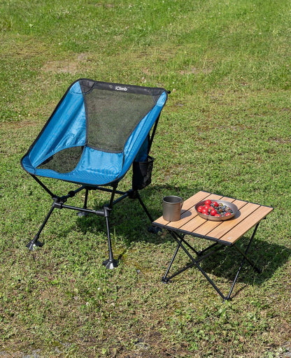 iClimb Ultralight Compact Camping Folding Beach Chair with Anti-Sinking Large Feet