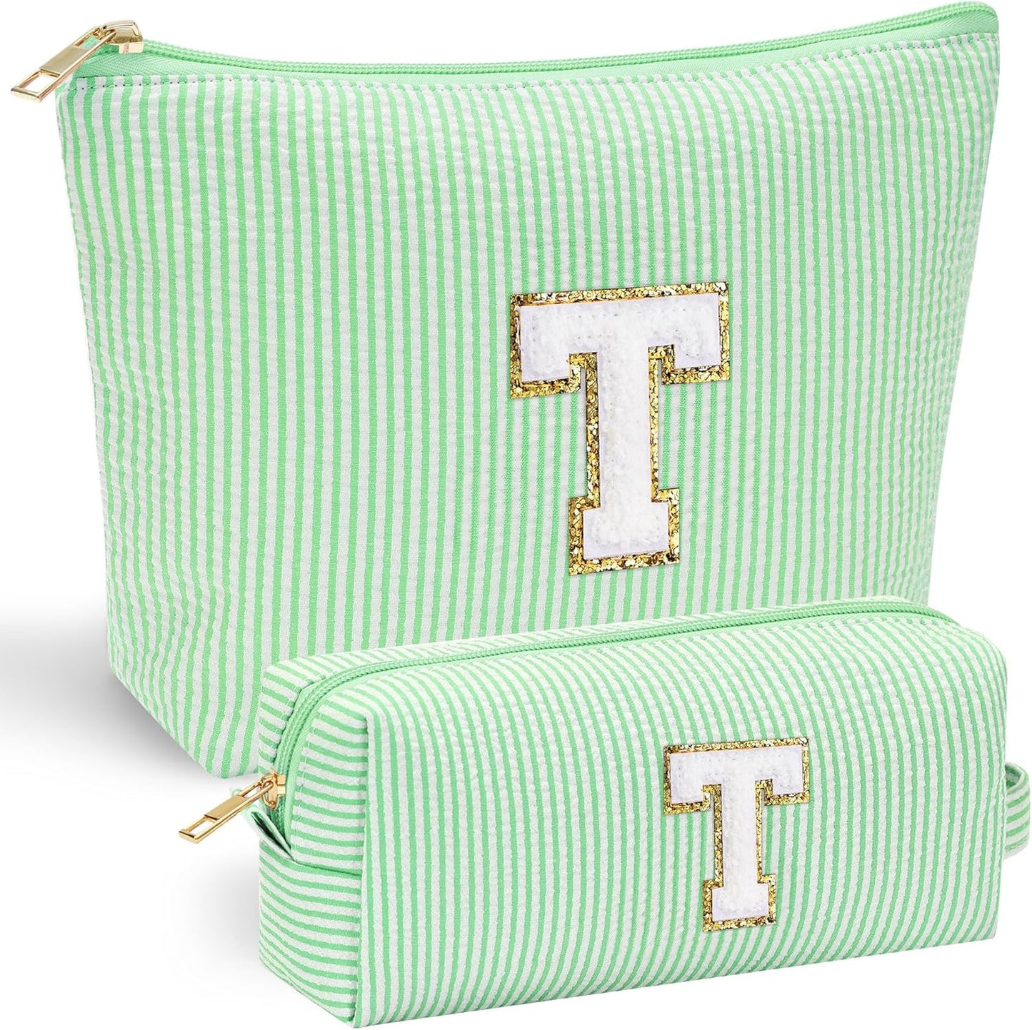 YOOLIFE Initial Makeup Bag for Girls - Skin Care for Teens 10-12 | Christmas & Birthday Gifts for Girls 3-13 | Trendy Stuff