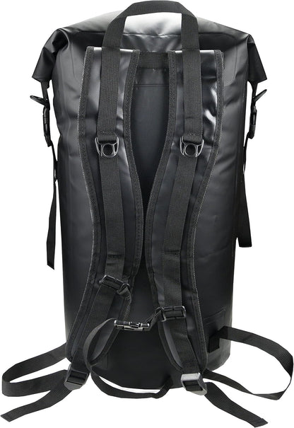 Freegrace Waterproof Dry Bags Set of 3 - Dry Bag with 2 Zip Lock Seals, Waist Pouch & Phone Case - Can Be Submerged Into Water for Swimming, Kayak, Rafting & Boating (Window, Black, 35L)