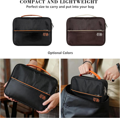 Electronics Accessories Organizer Bag, Waterproof Double LayerTravel Cable Organizer Case for Cords, Charger, Power Bank,Hard Drive, Mouse -Shockproof Tech Storage Pouch (Classic-two layers-Black)