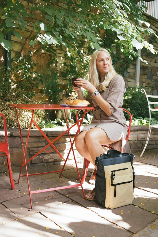 Sherpani Soleil, Anti Theft Convertible Backpack, 3 in 1 Tote Bag, Crossbody Bag, Cross Body Purse, 18L Travel Backpack, Travel Gifts for Women, RFID Protection, Fits 13” Laptop (Straw Lite)