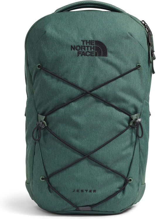 THE NORTH FACE Jester Everyday Laptop Backpack | Commuter Daypack with Water Repellent Finish, 16" Laptop Sleeve, Huge Main Compartment, Duck Green Dark Heather/TNF Black, One Size