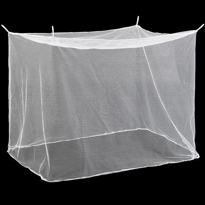 4 Corners Mosquito Net for Mosquiteros para Camas Bed Canopies Netting Bed Drapes Rectangular Mosquito Mesh for Camping Home Outdoor Travel(White,L78 X W71 X H67 Inch,No-Opening)