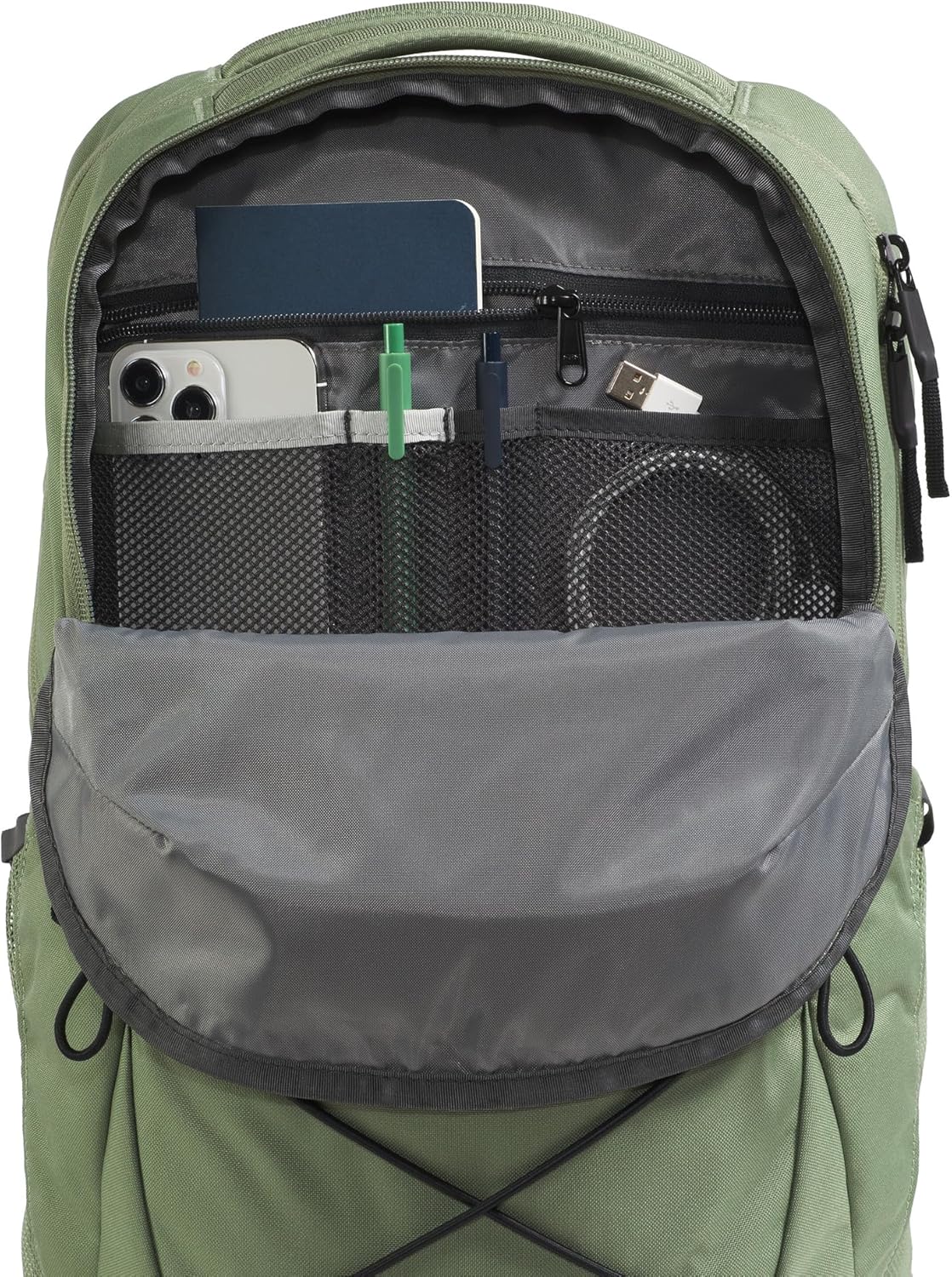 THE NORTH FACE Jester Everyday Laptop Backpack | Commuter Daypack with Water Repellent Finish, 16" Laptop Sleeve, Huge Main Compartment, Bark Mist/TNF Black, One Size