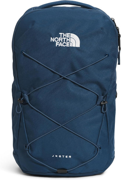 THE NORTH FACE Jester Everyday Laptop Backpack | Commuter Daypack with Water Repellent Finish, 16" Laptop Sleeve, Huge Main Compartment, Shady Blue/TNF White-NPF, One Size