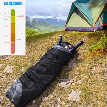 tuphen- Sleeping Bags for Adults Kids Boys Girls Backpacking Hiking Camping Microfiber Liner, Cold Warm Weather 4 Seasons Indoor Outdoor Use, Lightweight & Waterproof